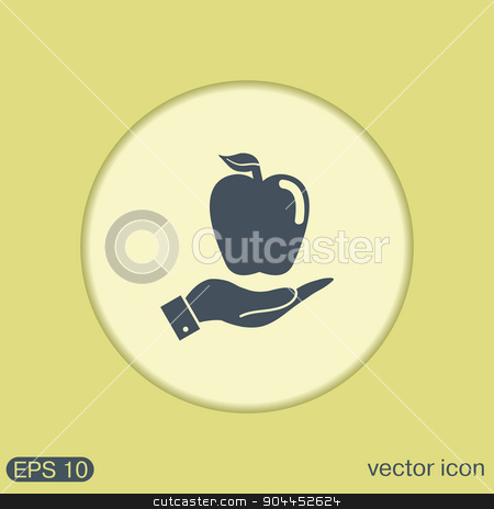 To use this stock image in your creative project, please select the size you need over to the right and click the "Add to Cart" button.
Your downloaded image will come with the Cutcaster watermark removed so don’t worry about the watermark you see on this page. Hand holding apple stock vector clipart, Hand holding apple by LittleCuckoo