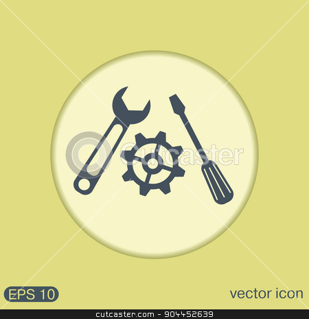 To use this stock image in your creative project, please select the size you need over to the right and click the "Add to Cart" button.
Your downloaded image will come with the Cutcaster watermark removed so don’t worry about the watermark you see on this page. screwdriver, cogwheel and wrench icon setting and repair stock vector clipart, screwdriver, cogwheel and wrench icon setting and repair by LittleCuckoo