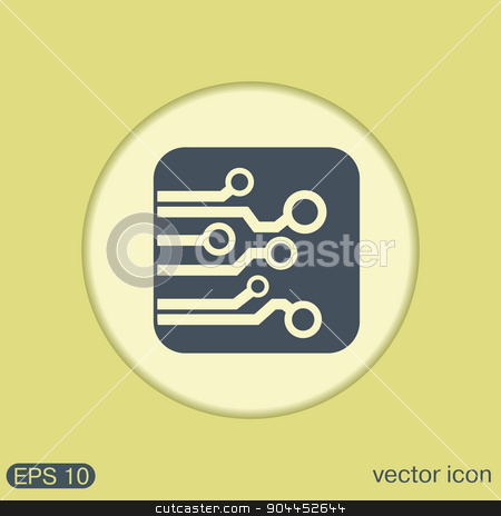 To use this stock image in your creative project, please select the size you need over to the right and click the "Add to Cart" button.
Your downloaded image will come with the Cutcaster watermark removed so don’t worry about the watermark you see on this page. Circuit board sign icon. Technology scheme symbol. stock vector clipart, Circuit board sign icon. Technology scheme symbol. by LittleCuckoo
