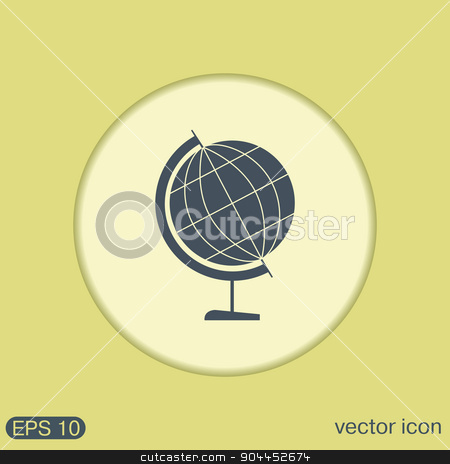 To use this stock image in your creative project, please select the size you need over to the right and click the "Add to Cart" button.
Your downloaded image will come with the Cutcaster watermark removed so don’t worry about the watermark you see on this page. globe. symbol icon geography stock vector clipart, globe symbol of geography. symbol icon geography , the study of the world and the countries on the planet Earth by LittleCuckoo