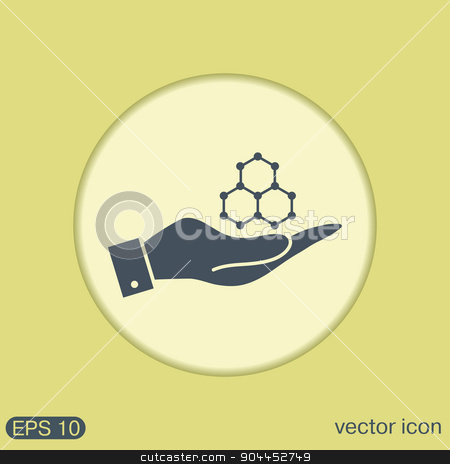 To use this stock image in your creative project, please select the size you need over to the right and click the "Add to Cart" button.
Your downloaded image will come with the Cutcaster watermark removed so don’t worry about the watermark you see on this page. hand holding a Chemical compound. Symbol chemistry. Icon science stock vector clipart, hand holding a Chemical compound. Symbol chemistry. Icon science by LittleCuckoo