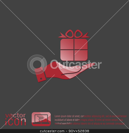 To use this stock image in your creative project, please select the size you need over to the right and click the "Add to Cart" button.
Your downloaded image will come with the Cutcaster watermark removed so don’t worry about the watermark you see on this page. hand holding a Holiday Gift Box Icon. Vector illustration stock vector clipart, hand holding a Holiday Gift Box Icon. Vector illustration by LittleCuckoo