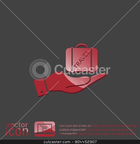 To use this stock image in your creative project, please select the size you need over to the right and click the "Add to Cart" button.
Your downloaded image will come with the Cutcaster watermark removed so don’t worry about the watermark you see on this page. hand holding a symbol of a suitcase for travel. Travel Bag stock vector clipart, hand holding a symbol of a suitcase for travel. Travel Bag by LittleCuckoo