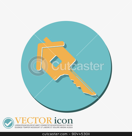 To use this stock image in your creative project, please select the size you need over to the right and click the "Add to Cart" button.
Your downloaded image will come with the Cutcaster watermark removed so don’t worry about the watermark you see on this page. key in the house. real estate icon. home sign stock vector clipart, key in the house. real estate icon. home sign by LittleCuckoo