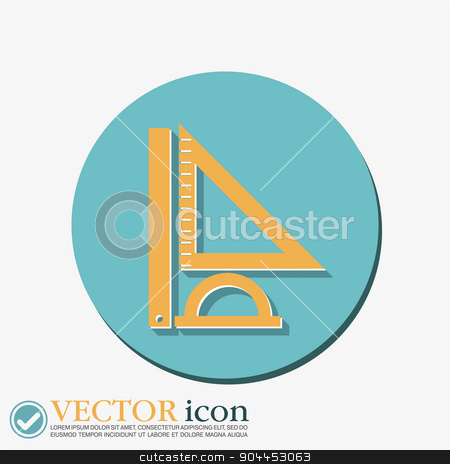 To use this stock image in your creative project, please select the size you need over to the right and click the "Add to Cart" button.
Your downloaded image will come with the Cutcaster watermark removed so don’t worry about the watermark you see on this page. Ruler, protractor, triangle. Symbol of geometry and mathematics. stock vector clipart, Ruler, protractor, triangle. Symbol of geometry and mathematics. Icon Training and Research by LittleCuckoo