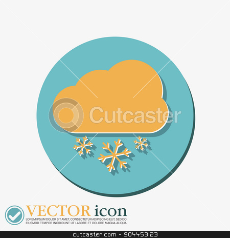To use this stock image in your creative project, please select the size you need over to the right and click the "Add to Cart" button.
Your downloaded image will come with the Cutcaster watermark removed so don’t worry about the watermark you see on this page. weather icon, cloud snow stock vector clipart, weather icon, cloud snow by LittleCuckoo