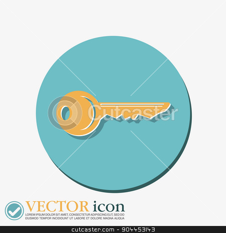 To use this stock image in your creative project, please select the size you need over to the right and click the "Add to Cart" button.
Your downloaded image will come with the Cutcaster watermark removed so don’t worry about the watermark you see on this page. key symbol icon stock vector clipart, key icon sign by LittleCuckoo