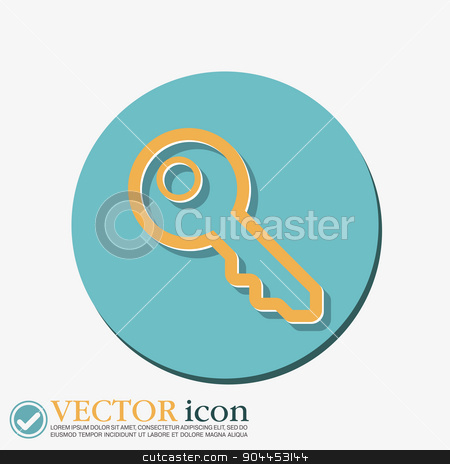 To use this stock image in your creative project, please select the size you need over to the right and click the "Add to Cart" button.
Your downloaded image will come with the Cutcaster watermark removed so don’t worry about the watermark you see on this page. key symbol icon stock vector clipart, key icon sign by LittleCuckoo