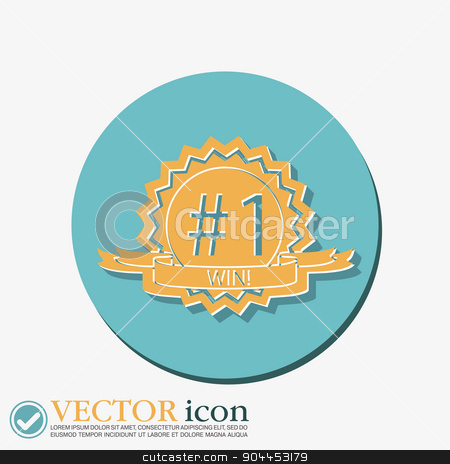 To use this stock image in your creative project, please select the size you need over to the right and click the "Add to Cart" button.
Your downloaded image will come with the Cutcaster watermark removed so don’t worry about the watermark you see on this page. first place ribbon rosette icon. victory icon stock vector clipart, first place ribbon rosette icon. victory icon by LittleCuckoo
