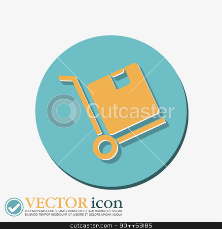 To use this stock image in your creative project, please select the size you need over to the right and click the "Add to Cart" button.
Your downloaded image will come with the Cutcaster watermark removed so don’t worry about the watermark you see on this page. Truck with box. Logistic icon. stock vector clipart, Truck with box. Logistic icon. by LittleCuckoo