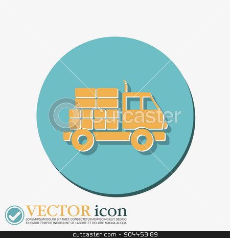 To use this stock image in your creative project, please select the size you need over to the right and click the "Add to Cart" button.
Your downloaded image will come with the Cutcaster watermark removed so don’t worry about the watermark you see on this page. Truck. Logistic icon. symbol icon laden truck. carriage of the goods or things stock vector clipart, Truck. Logistic icon. Transportation symbol. symbol icon laden truck. carriage of the goods or things by LittleCuckoo