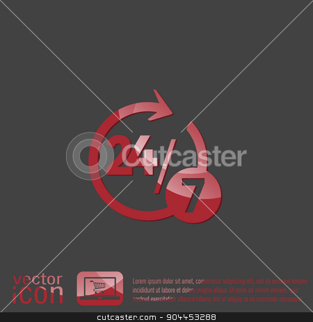 To use this stock image in your creative project, please select the size you need over to the right and click the "Add to Cart" button.
Your downloaded image will come with the Cutcaster watermark removed so don’t worry about the watermark you see on this page. character 24 7. open 24 hours a day and 7 days a week icons stock vector clipart, 24 7 icon. open 24 hours a day and 7 days a week icons by LittleCuckoo