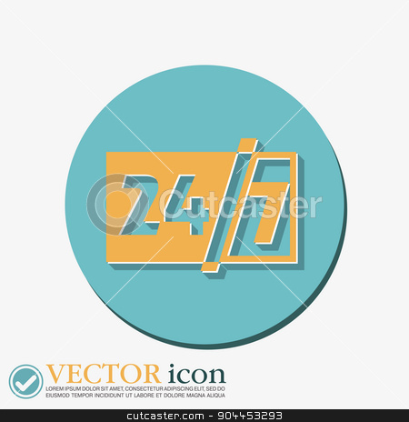 To use this stock image in your creative project, please select the size you need over to the right and click the "Add to Cart" button.
Your downloaded image will come with the Cutcaster watermark removed so don’t worry about the watermark you see on this page. character 24 7. open 24 hours a day and 7 days a week icons stock vector clipart, 24 7 icon. open 24 hours a day and 7 days a week icons by LittleCuckoo