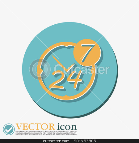 To use this stock image in your creative project, please select the size you need over to the right and click the "Add to Cart" button.
Your downloaded image will come with the Cutcaster watermark removed so don’t worry about the watermark you see on this page. character 24 7. open 24 hours a day and 7 days a week icons stock vector clipart, 24 7 icon. open 24 hours a day and 7 days a week icons by LittleCuckoo
