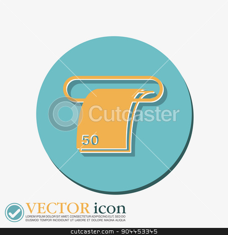 To use this stock image in your creative project, please select the size you need over to the right and click the "Add to Cart" button.
Your downloaded image will come with the Cutcaster watermark removed so don’t worry about the watermark you see on this page. money ATM. symbol issuing or receiving money from an ATM stock vector clipart, money ATM. symbol issuing or receiving money from an ATM. financial icon. money is given. by LittleCuckoo