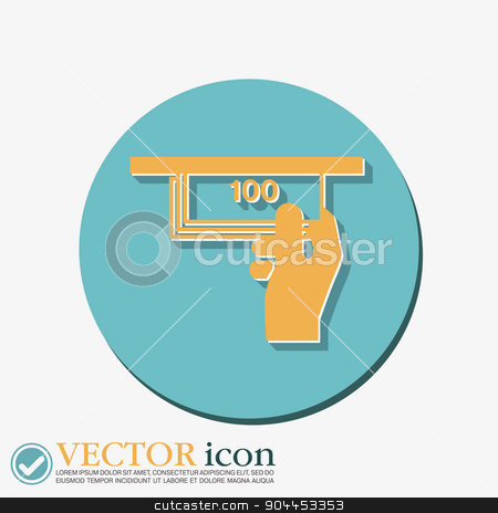 To use this stock image in your creative project, please select the size you need over to the right and click the "Add to Cart" button.
Your downloaded image will come with the Cutcaster watermark removed so don’t worry about the watermark you see on this page. money ATM. symbol issuing or receiving money from an ATM stock vector clipart, money ATM. symbol issuing or receiving money from an ATM. financial icon. money is given. by LittleCuckoo