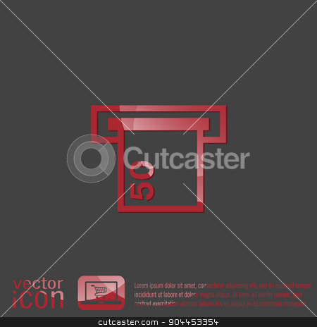 To use this stock image in your creative project, please select the size you need over to the right and click the "Add to Cart" button.
Your downloaded image will come with the Cutcaster watermark removed so don’t worry about the watermark you see on this page. money ATM. symbol issuing or receiving money from an ATM stock vector clipart, money ATM. symbol issuing or receiving money from an ATM. financial icon. money is given. by LittleCuckoo