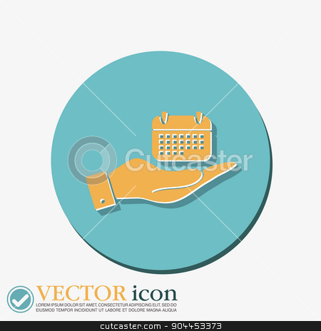 To use this stock image in your creative project, please select the size you need over to the right and click the "Add to Cart" button.
Your downloaded image will come with the Cutcaster watermark removed so don’t worry about the watermark you see on this page. hand holding a calendar stock vector clipart, hand holding a calendar sign by LittleCuckoo