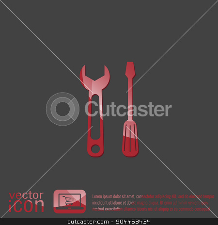 To use this stock image in your creative project, please select the size you need over to the right and click the "Add to Cart" button.
Your downloaded image will come with the Cutcaster watermark removed so don’t worry about the watermark you see on this page. screwdriver and wrench, symbol settings sign stock vector clipart, screwdriver and wrench, symbol settings sign by LittleCuckoo