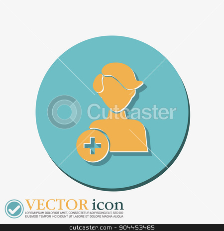 To use this stock image in your creative project, please select the size you need over to the right and click the "Add to Cart" button.
Your downloaded image will come with the Cutcaster watermark removed so don’t worry about the watermark you see on this page. add friend avatar stock vector clipart, add friend avatar icon. man avatar by LittleCuckoo