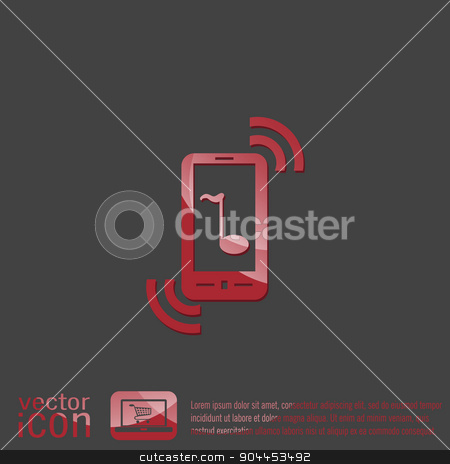 To use this stock image in your creative project, please select the size you need over to the right and click the "Add to Cart" button.
Your downloaded image will come with the Cutcaster watermark removed so don’t worry about the watermark you see on this page. telephone handset. stock vector clipart, smartphone with the symbol telephone handset. by LittleCuckoo