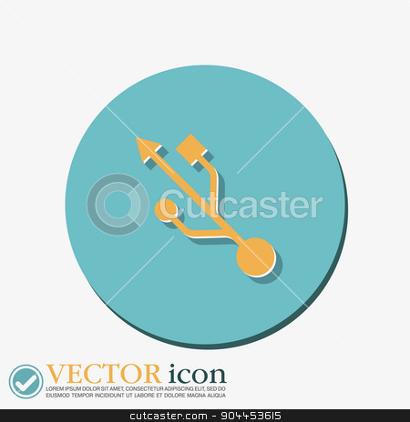 To use this stock image in your creative project, please select the size you need over to the right and click the "Add to Cart" button.
Your downloaded image will come with the Cutcaster watermark removed so don’t worry about the watermark you see on this page. USB symbol, vector. usb icon. computer sign stock vector clipart, USB symbol, vector. usb icon. computer sign by LittleCuckoo