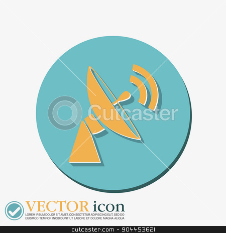 To use this stock image in your creative project, please select the size you need over to the right and click the "Add to Cart" button.
Your downloaded image will come with the Cutcaster watermark removed so don’t worry about the watermark you see on this page. satellite dish icon. radar sign. antenna symbol stock vector clipart, satellite dish icon. radar sign. antenna symbol by LittleCuckoo