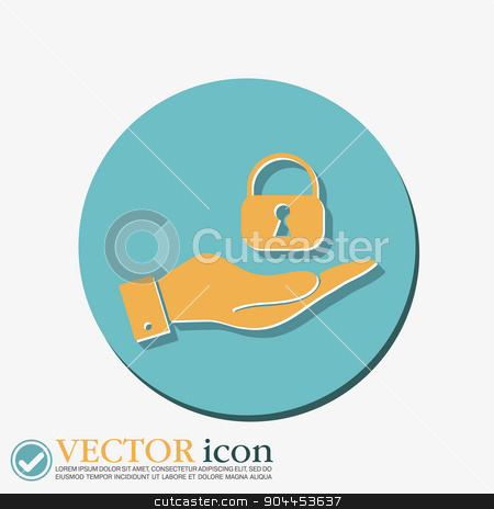 To use this stock image in your creative project, please select the size you need over to the right and click the "Add to Cart" button.
Your downloaded image will come with the Cutcaster watermark removed so don’t worry about the watermark you see on this page. hand holding a padlock stock vector clipart, hand holding a padlock symbol by LittleCuckoo