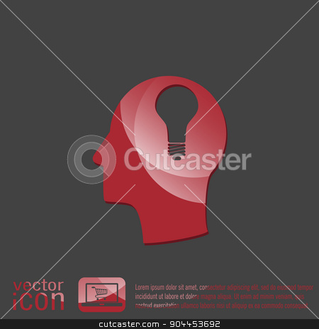 To use this stock image in your creative project, please select the size you need over to the right and click the "Add to Cart" button.
Your downloaded image will come with the Cutcaster watermark removed so don’t worry about the watermark you see on this page. Vector Icon head think silhoutte vector man and his mind about lightbulb. character ideas. incandescent lamp . icon of electric light stock vector clipart, Idea head, Vector Icon head think silhoutte vector man and his mind about lightbulb sign. character ideas. incandescent lamp . icon of electric light by LittleCuckoo