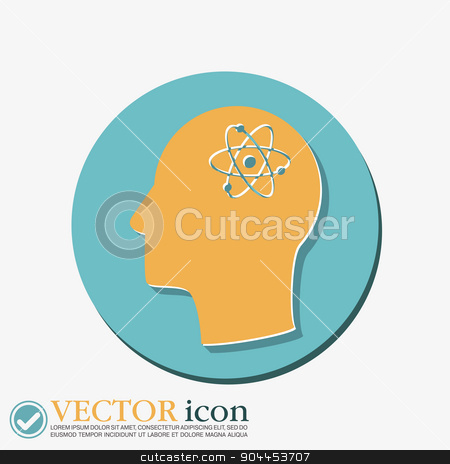 To use this stock image in your creative project, please select the size you need over to the right and click the "Add to Cart" button.
Your downloaded image will come with the Cutcaster watermark removed so don’t worry about the watermark you see on this page. Vector Icon head think silhoutte vector man and his mind about the atom, molecule. symbol icon of physics or chemistry . the study of science stock vector clipart, Vector Icon head think silhoutte vector man and his mind about the atom, molecule. the symbol of physics and chemistry. symbol icon of physics or chemistry . the study of science by LittleCuckoo