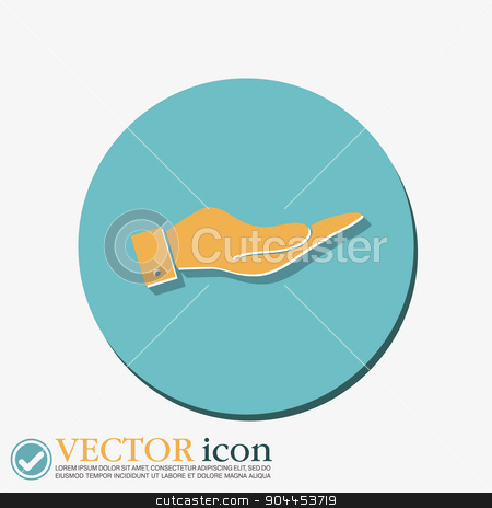 To use this stock image in your creative project, please select the size you need over to the right and click the "Add to Cart" button.
Your downloaded image will come with the Cutcaster watermark removed so don’t worry about the watermark you see on this page. Hand icon stock vector clipart, Hand icon by LittleCuckoo