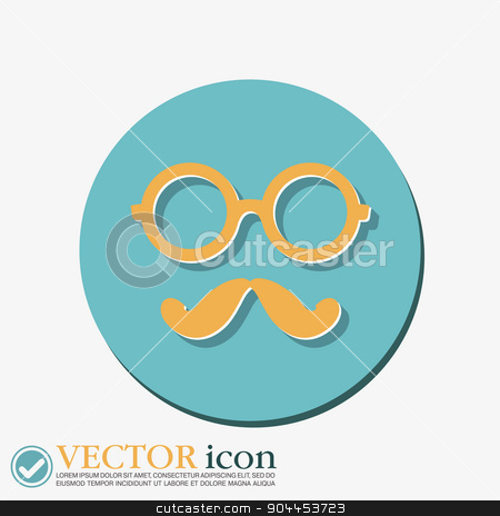 To use this stock image in your creative project, please select the size you need over to the right and click the "Add to Cart" button.
Your downloaded image will come with the Cutcaster watermark removed so don’t worry about the watermark you see on this page. mustache and glasses. hipster icon symbol stock vector clipart, mustache and glasses. hipster icon symbol by LittleCuckoo