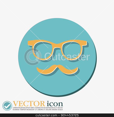 To use this stock image in your creative project, please select the size you need over to the right and click the "Add to Cart" button.
Your downloaded image will come with the Cutcaster watermark removed so don’t worry about the watermark you see on this page. mustache and glasses. hipster icon symbol stock vector clipart, mustache and glasses. hipster icon symbol by LittleCuckoo