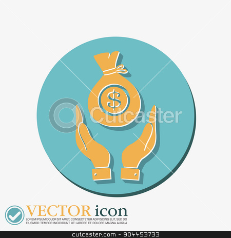 To use this stock image in your creative project, please select the size you need over to the right and click the "Add to Cart" button.
Your downloaded image will come with the Cutcaster watermark removed so don’t worry about the watermark you see on this page. hands holding bag of money stock vector clipart, hands holding bag of money by LittleCuckoo