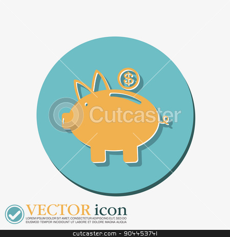 To use this stock image in your creative project, please select the size you need over to the right and click the "Add to Cart" button.
Your downloaded image will come with the Cutcaster watermark removed so don’t worry about the watermark you see on this page. piggy bank. symbol of money stock vector clipart, piggy bank. symbol of money by LittleCuckoo