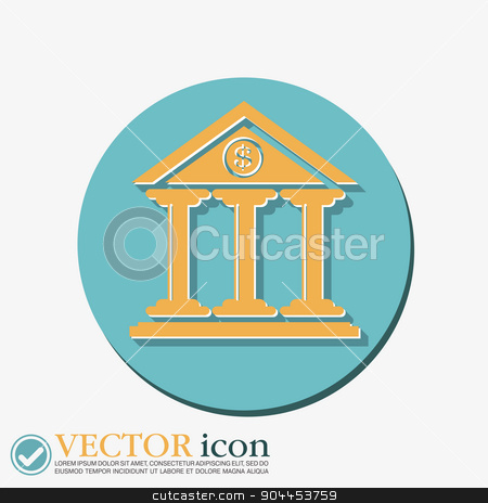 To use this stock image in your creative project, please select the size you need over to the right and click the "Add to Cart" button.
Your downloaded image will come with the Cutcaster watermark removed so don’t worry about the watermark you see on this page. bank building. stock vector clipart, bank building. by LittleCuckoo