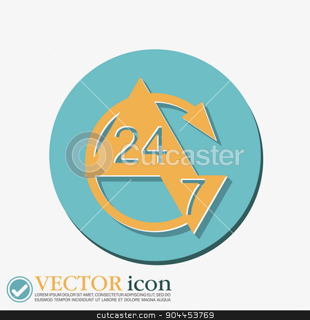 To use this stock image in your creative project, please select the size you need over to the right and click the "Add to Cart" button.
Your downloaded image will come with the Cutcaster watermark removed so don’t worry about the watermark you see on this page. character 24 7. open 24 hours a day and 7 days a week icons stock vector clipart, 24 7 icon. open 24 hours a day and 7 days a week icons by LittleCuckoo