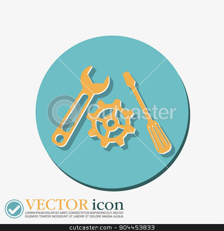 To use this stock image in your creative project, please select the size you need over to the right and click the "Add to Cart" button.
Your downloaded image will come with the Cutcaster watermark removed so don’t worry about the watermark you see on this page. screwdriver, cogwheel and wrench icon setting and repair stock vector clipart, screwdriver, cogwheel and wrench icon setting and repair by LittleCuckoo