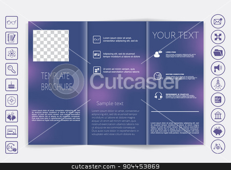 To use this stock image in your creative project, please select the size you need over to the right and click the "Add to Cart" button.
Your downloaded image will come with the Cutcaster watermark removed so don’t worry about the watermark you see on this page. Tri-Fold Brochure mock up vector design. Smooth unfocused bokeh background. stock vector clipart, Tri-Fold Brochure mock up vector design. Smooth unfocused bokeh background. Corporate Business Style by LittleCuckoo