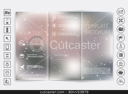 To use this stock image in your creative project, please select the size you need over to the right and click the "Add to Cart" button.
Your downloaded image will come with the Cutcaster watermark removed so don’t worry about the watermark you see on this page. Tri-Fold Brochure mock up vector design. Smooth unfocused bokeh background. stock vector clipart, Tri-Fold Brochure mock up vector design. Smooth unfocused bokeh background. Corporate Business Style by LittleCuckoo