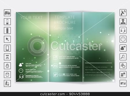 To use this stock image in your creative project, please select the size you need over to the right and click the "Add to Cart" button.
Your downloaded image will come with the Cutcaster watermark removed so don’t worry about the watermark you see on this page. Tri-Fold Brochure mock up vector design. Smooth unfocused bokeh background. stock vector clipart, Tri-Fold Brochure mock up vector design. Smooth unfocused bokeh background. Corporate Business Style by LittleCuckoo