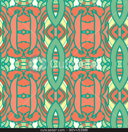 To use this stock image in your creative project, please select the size you need over to the right and click the "Add to Cart" button.
Your downloaded image will come with the Cutcaster watermark removed so don’t worry about the watermark you see on this page. Abstract seamless ornament pattern.kaleidoscope effect. stock vector clipart, Abstract seamless ornament pattern. the kaleidoscope effect. Ethnic damask motif. Vintage style pattern. Vector illustration by LittleCuckoo