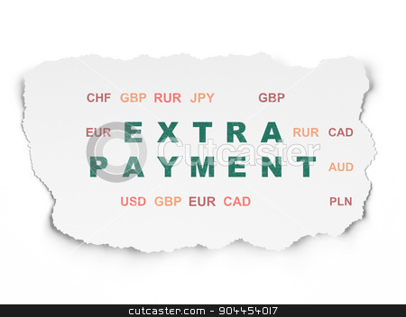 To use this stock image in your creative project, please select the size you need over to the right and click the "Add to Cart" button.
Your downloaded image will come with the Cutcaster watermark removed so don’t worry about the watermark you see on this page. Money concept: Extra Payment on Torn Paper background stock photo, Money concept: Painted green text Extra Payment on Torn Paper background with Currency, 3d render by mkabakov