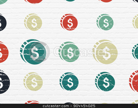 To use this stock image in your creative project, please select the size you need over to the right and click the "Add to Cart" button.
Your downloaded image will come with the Cutcaster watermark removed so don’t worry about the watermark you see on this page. Banking concept: Dollar Coin icons on wall background stock photo, Banking concept: Painted multicolor Dollar Coin icons on White Brick wall background by mkabakov