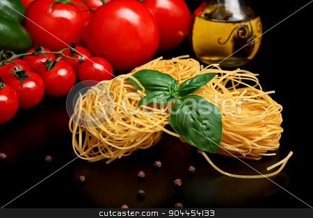 To use this stock image in your creative project, please select the size you need over to the right and click the "Add to Cart" button.
Your downloaded image will come with the Cutcaster watermark removed so don’t worry about the watermark you see on this page. Round balls of pasta with tomatoes,basil,olive oil on black stock photo, Round balls of pasta with tomatoes,basil,olive oil on black background by Tadeusz Wejkszo