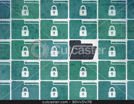 To use this stock image in your creative project, please select the size you need over to the right and click the "Add to Cart" button.
Your downloaded image will come with the Cutcaster watermark removed so don’t worry about the watermark you see on this page. Finance concept: folder icon on Digital Paper background stock photo, Finance concept: rows of Painted blue folder with lock icons around black folder icon on Digital Paper background by mkabakov