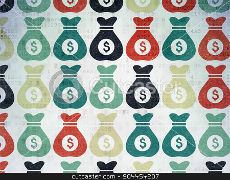 To use this stock image in your creative project, please select the size you need over to the right and click the "Add to Cart" button.
Your downloaded image will come with the Cutcaster watermark removed so don’t worry about the watermark you see on this page. Finance concept: Money Bag icons on Digital Paper background stock photo, Finance concept: Painted multicolor Money Bag icons on Digital Paper background by mkabakov