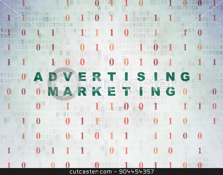To use this stock image in your creative project, please select the size you need over to the right and click the "Add to Cart" button.
Your downloaded image will come with the Cutcaster watermark removed so don’t worry about the watermark you see on this page. Finance concept: Advertising Marketing on Digital Paper background stock photo, Finance concept: Painted green text Advertising Marketing on Digital Paper background with Binary Code by mkabakov