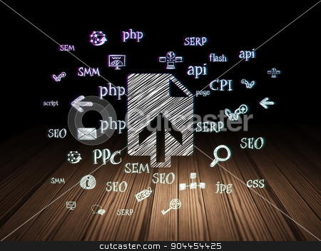 To use this stock image in your creative project, please select the size you need over to the right and click the "Add to Cart" button.
Your downloaded image will come with the Cutcaster watermark removed so don’t worry about the watermark you see on this page. Web development concept: Upload in grunge dark room stock photo, Web development concept: Glowing Upload icon in grunge dark room with Wooden Floor, black background with Hand Drawn Site Development Icons by mkabakov