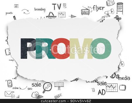 To use this stock image in your creative project, please select the size you need over to the right and click the "Add to Cart" button.
Your downloaded image will come with the Cutcaster watermark removed so don’t worry about the watermark you see on this page. Advertising concept: Promo on Torn Paper background stock photo, Advertising concept: Painted multicolor text Promo on Torn Paper background with Scheme Of Hand Drawn Marketing Icons, 3d render by mkabakov